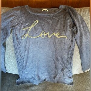 LC Lauren Conrad Blue Knit Sweater